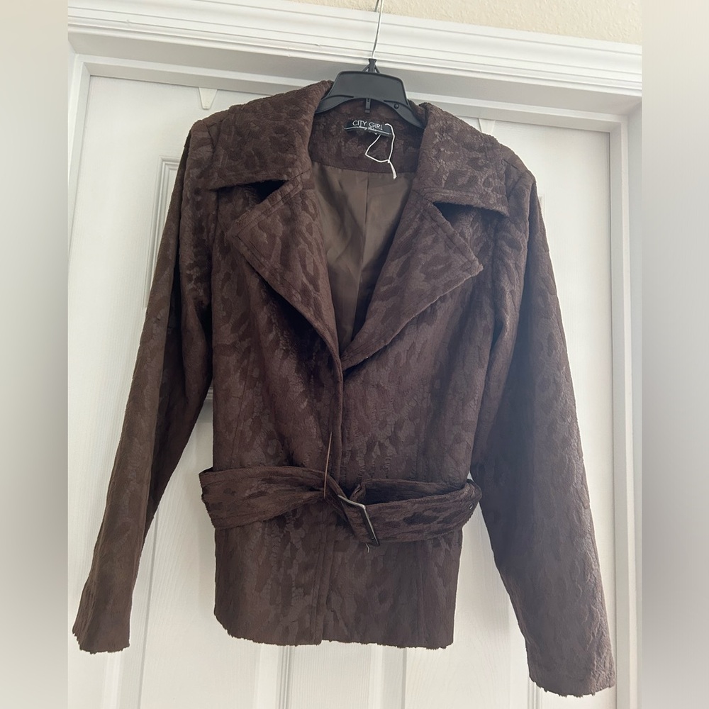 City Girl Nancy Bolen Suede Jacket Size M